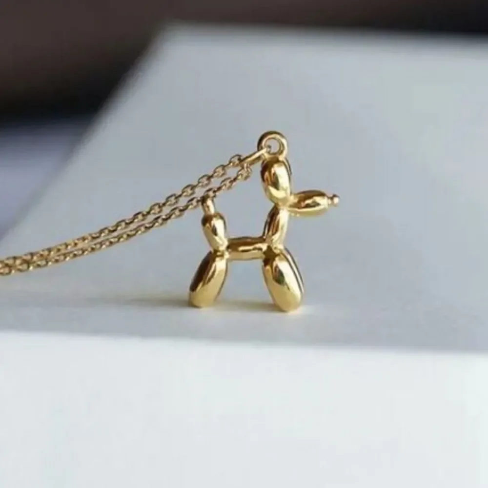 necklace balloon dog pendant plain necklaces